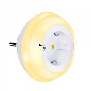 Factory For China Round Auto ON/OFF Plug Photocell Sensor LED Night Light