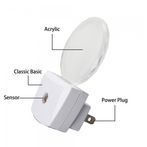 Factory Price For China Power Plug Wall Mounted Auto Switch LED Night Light