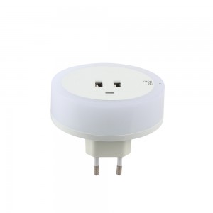 Factory best selling China Auto Photo Sensor Night Light with 2 USB Port for Kitchen Stairway Toilet