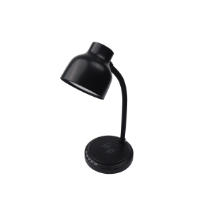 China New Design China Folding Eye Protection LED Desk Lamp with Wireless Desktop Charger and Wireless Speaker